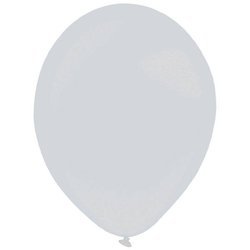 Latexballons Silber, Decorator Metallic Silver, 35cm, 50 Stück