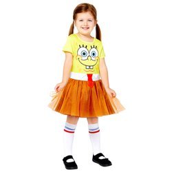 Outfit, Kostüm verkleiden SpongeBob für ein Mädchen 4-6 Jahre