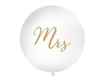 Riesiger Ballon, XXL, Durchmesse 1 m, Mrs, Weiß