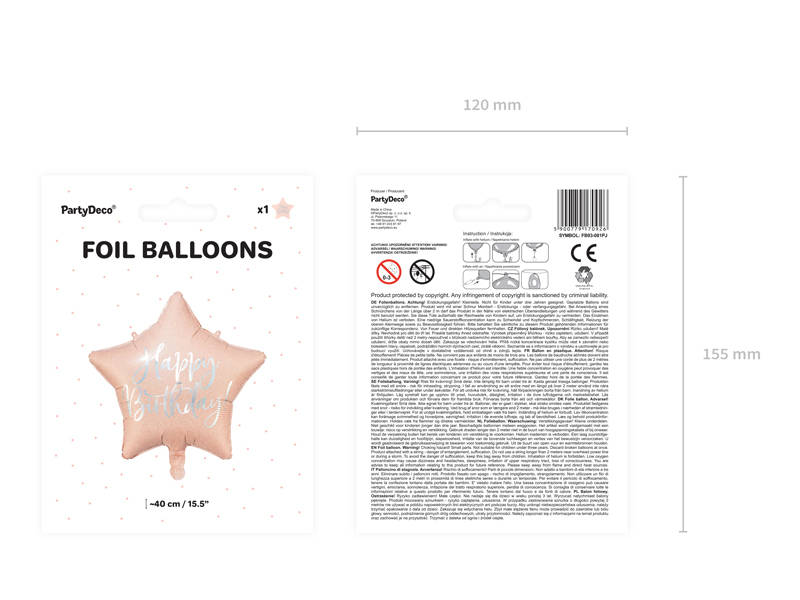 Heliumflasche, rosa/türkis, für 30 Luftballons  Ballonaccessories \  Heliumflaschen Partydeco - Hurtownia Balonów