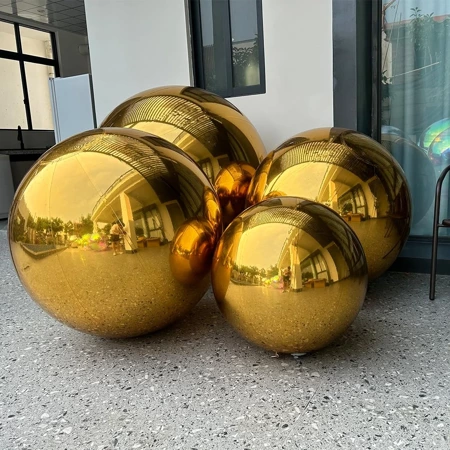 Aufblasbarer Ball, gold verspiegelt, 60cm