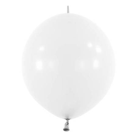 Ballons Latex Weiss Pastell mit Verbindungsstück, 15 cm, 100 Stück