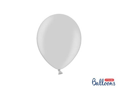 Ballons Strongs 23cm, metallische Silberschnee Silber 100 Stk.