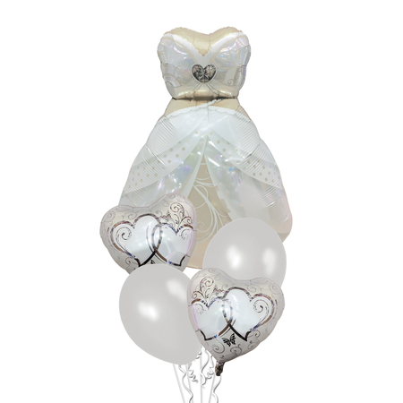 Ein Set Luftballons für die Hochzeit Brautkleid, 5 Stk.