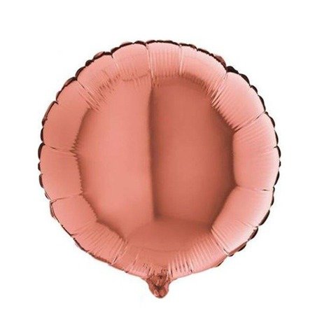 Folienballon, Rund, Rosegold - 46 cm Grabo