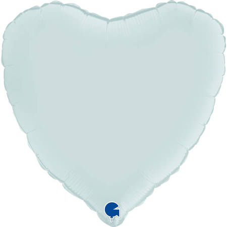 Folienballon - Satin pastellblaues Herz 46 cm, Grabo