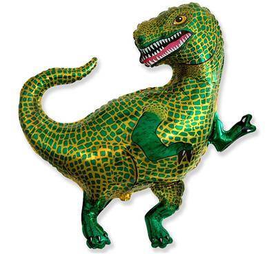 Folienballon grüner Dinosaurier, Tyrannosaurier 62cm