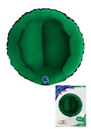 Folienballon - rund, dunkelgrün 46 cm, Grabo