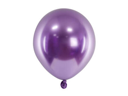 Glanzballons, violett chrom, 12 cm, 50 Stk.