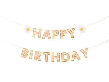 Happy Birthday Banner, 200x14,5 cm