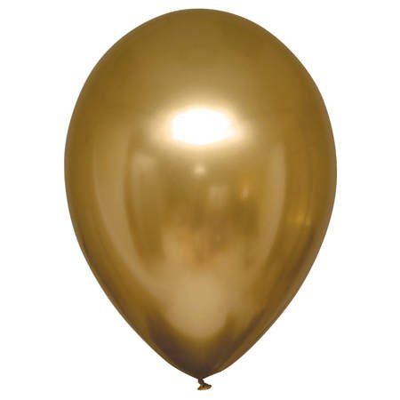 Latexballons Dekorateur Satin Luxe Chrome Gold 28cm, 50 Stück