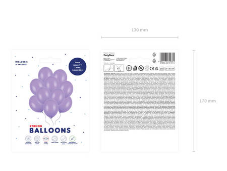 Latexballons Strong Pastel Violett, Pastel Lavender Blue30cm, 10Stk.