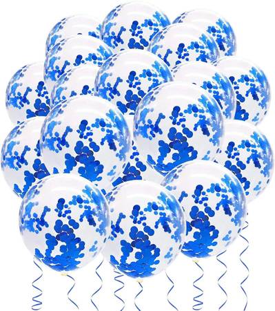 Latexballons mit Marineblau-Konfetti, 30cm, 50 Stück