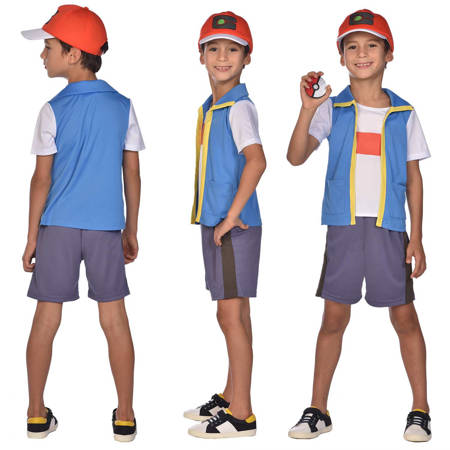 Outfit, Kostüm verkleiden Pokemon Asche 6-8 Jahre