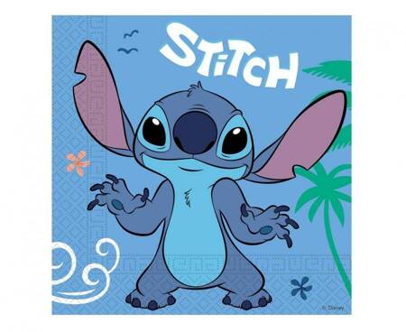 Papierservietten Stitch & Angel, Stich 33cm, 20 Stk.