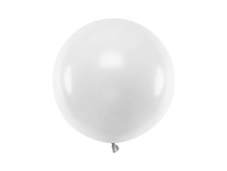 Runder Ballon, Pastel Pure White, 60 cm, 1 stk