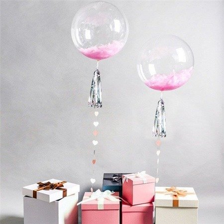 Transparenter Ballon, transparent, rund, Kugel, Kristall, 24 Zoll