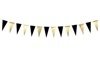 Flaggengirlande - Schwarz und Gold, Mix, 2,15 m