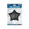 Folienballon - Stern matt schwarz 46 cm