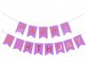 Girlande - HAPPY BIRTHDAY-Banner, Holo-Fuchsia