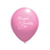 Latexballons Heilige Taufe rosa, 50 Stk