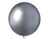 Latexballons, Silber Chrom, 47,5 cm, 25 Stk.