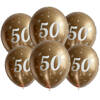 Latexballoons "50", goldene Chrom, 30cm, 10 Stk.