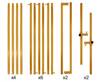 Quadratisches Gestell, Gold, 210x210cm