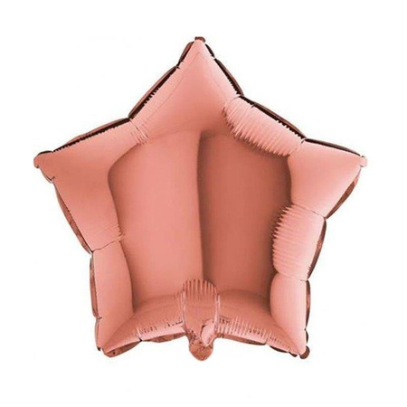 Folienballon, Stern, Rosegold - 46 cm Grabo