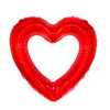 Foil Balloon – Heart Shaped Frame, Valentine’s Day, Red/Silver, 69x70 cm