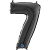 Foil Balloon Number 7 Black, 66 cm Grabo