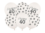 30 cm balloons, 40th birthday set, Pastel Off-white