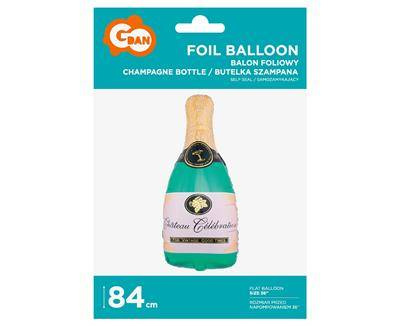 Foil balloon champagne bottle, 73x31 cm