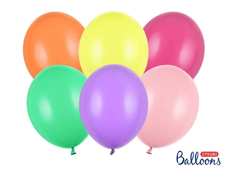 Strong Ballons, bunte Mischung, Pastel Mix, 30 cm, 50 Stk.