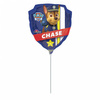 Foil balloon Chase Marshall Dog Patrol on stick, 35cm