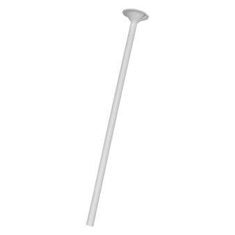 Eco balloons sticks, white, 30cm, 1 pcs.