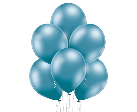 Balony lateksowe B105 Glossy Blue niebieskie 30cm, 50 sztuk