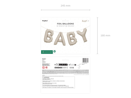 Foil Balloon Baby – beige, 140x43 cm