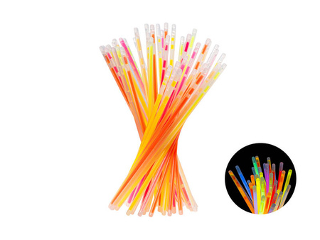 Fluorescent Sticks, Mixed Colors, 20 cm, with Connectors