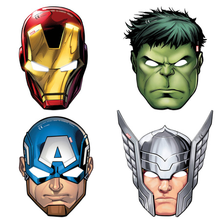 Avengers Papiermasken, 6 Stück