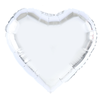 Heart foil balloon, silver, 46 cm