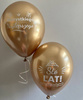 Chrome Goldfarbene Geburtstagsballons Happy Birthday, 30cm, 50 Stk.
