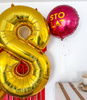 Folienballon Happy Birthday kastanienbraun, 46cm