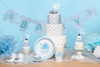 Baby shower toppers for a boy, elephant 5 pcs