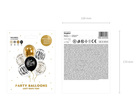 Balony lateksowe Panieński Girls Night Out, mix, 30cm, 6 szt.