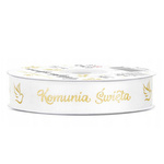 Satin ribbon, white ribbon 50mm / 25m