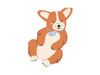 Serwetki piesek Corgi, 11x15 cm, 12szt