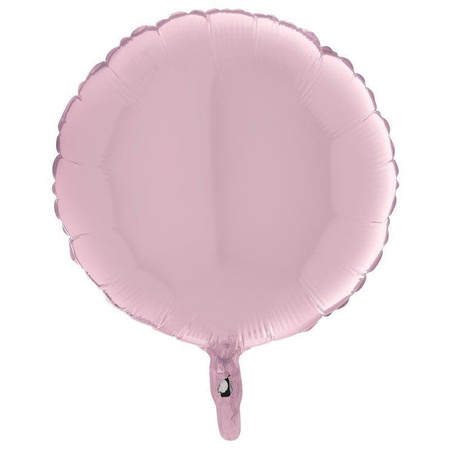 Balon Foliowy - Okrągły Pastelowy Różowy 46 cm Grabo