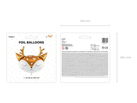 Folienballon Hirschkopf 73x64 cm