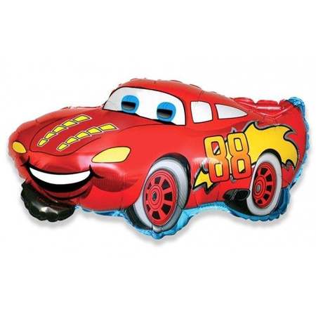 Folienballon lächelndes Auto - Hot Wheels 82 cm Rot